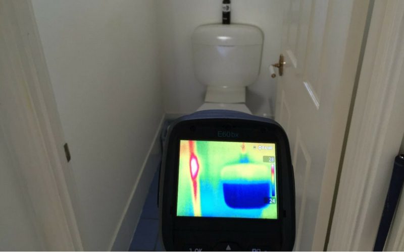 termite inspection thermal camera image