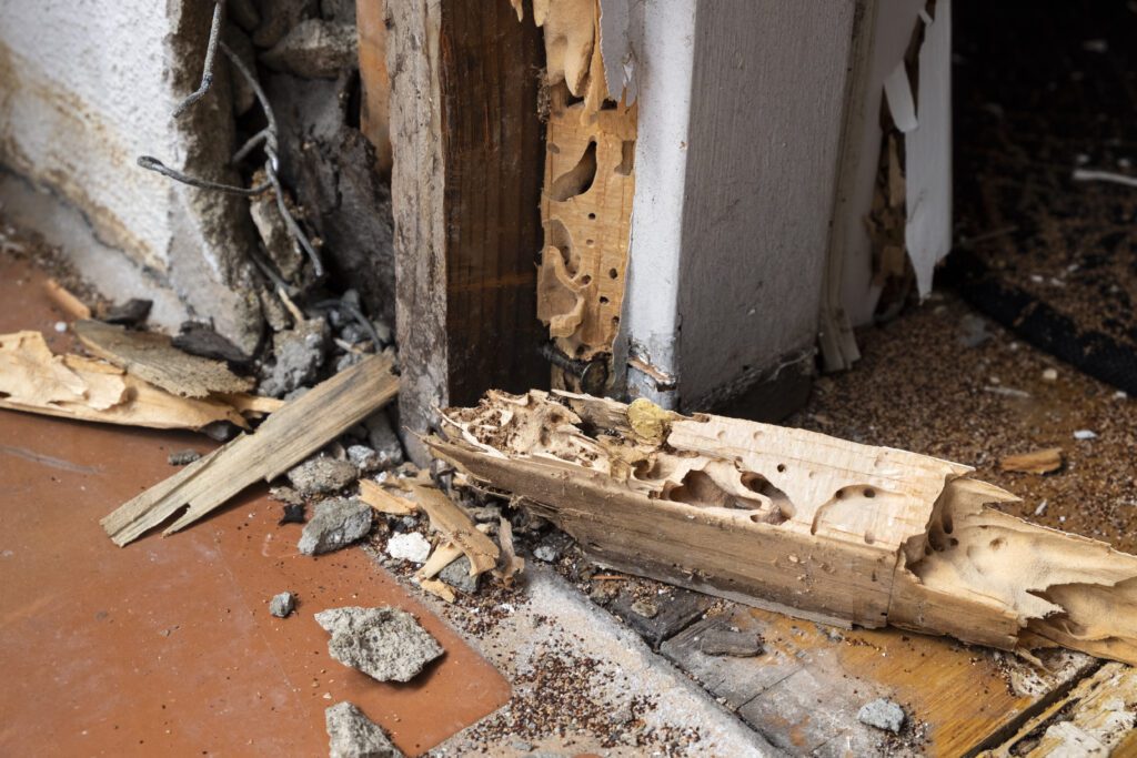 Termite damage in home